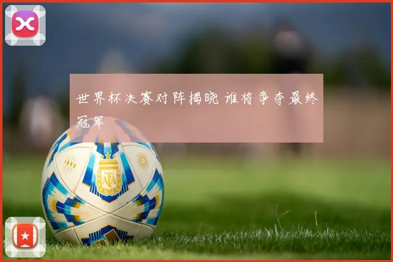 世界杯决赛对阵揭晓 谁将争夺最终冠军